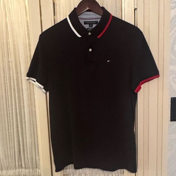 Tommy Hilfiger Men's Black Polo Shirt - Picture 1 of 6